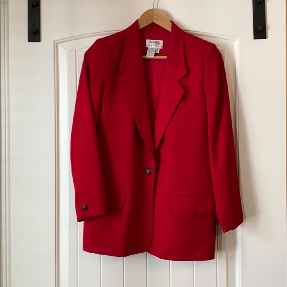 Talbots wool red blazer